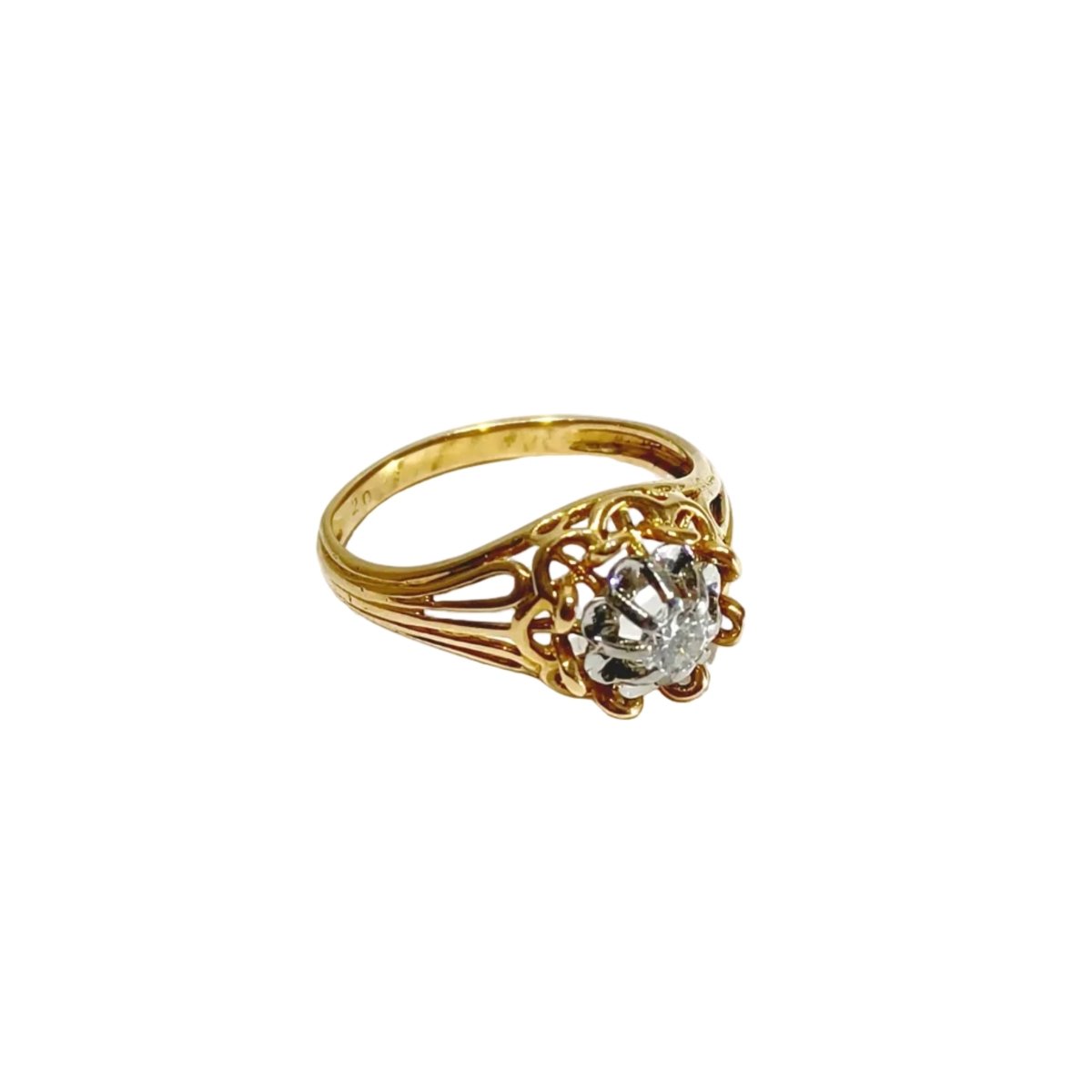 Bague en or rose et diamants - Castafiore