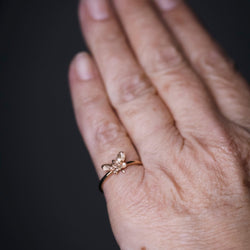 Bague en or rose et diamants - Castafiore