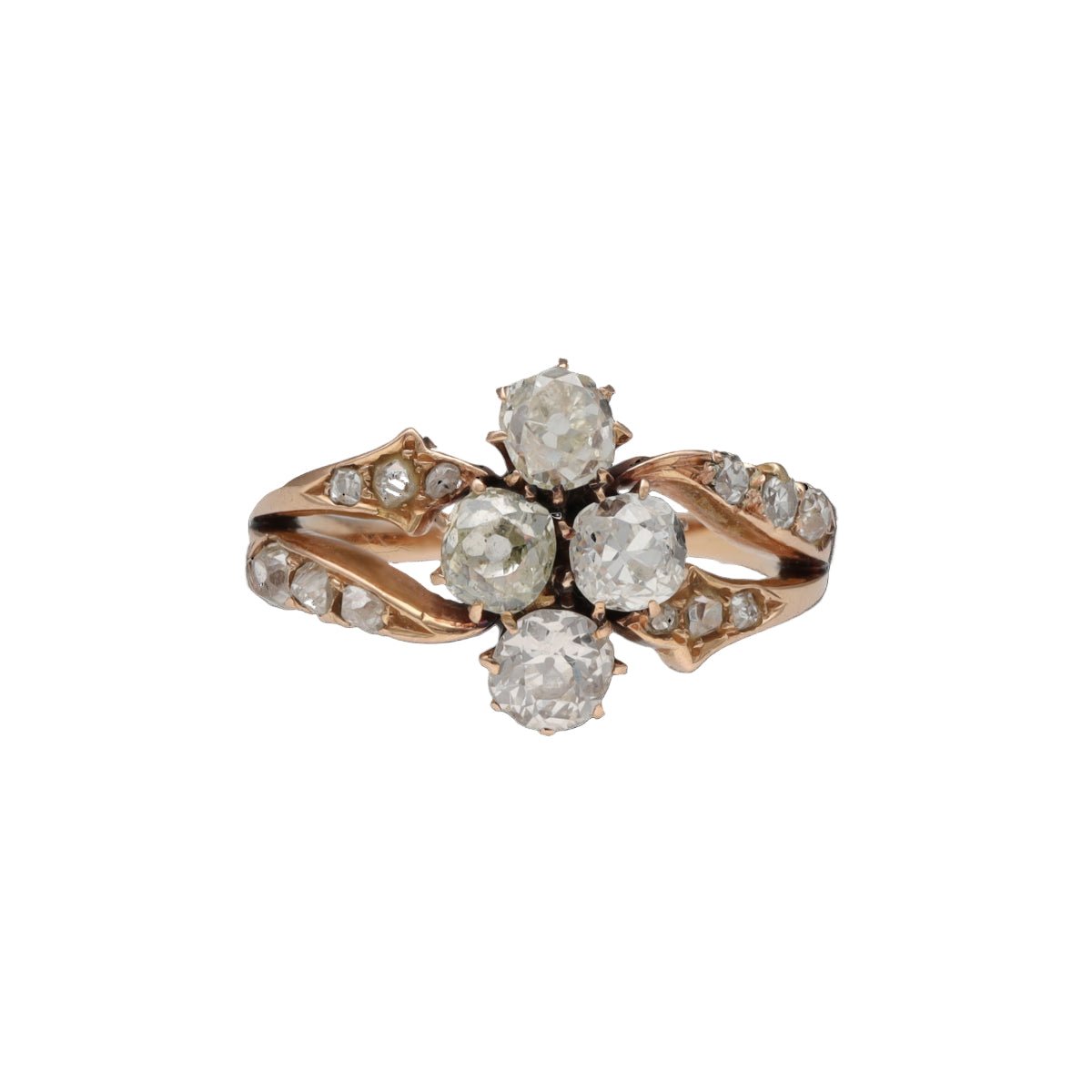 Bague en or rose et diamants - Castafiore