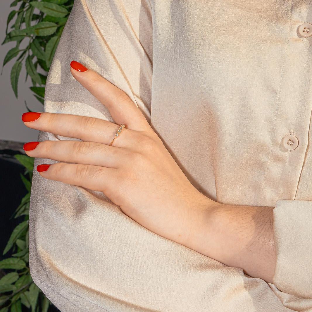 Bague en or rose et diamants - Castafiore