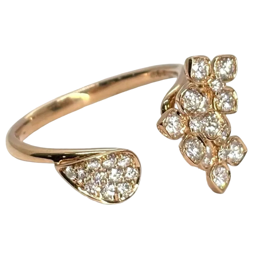 Bague en or rose et diamants - Castafiore