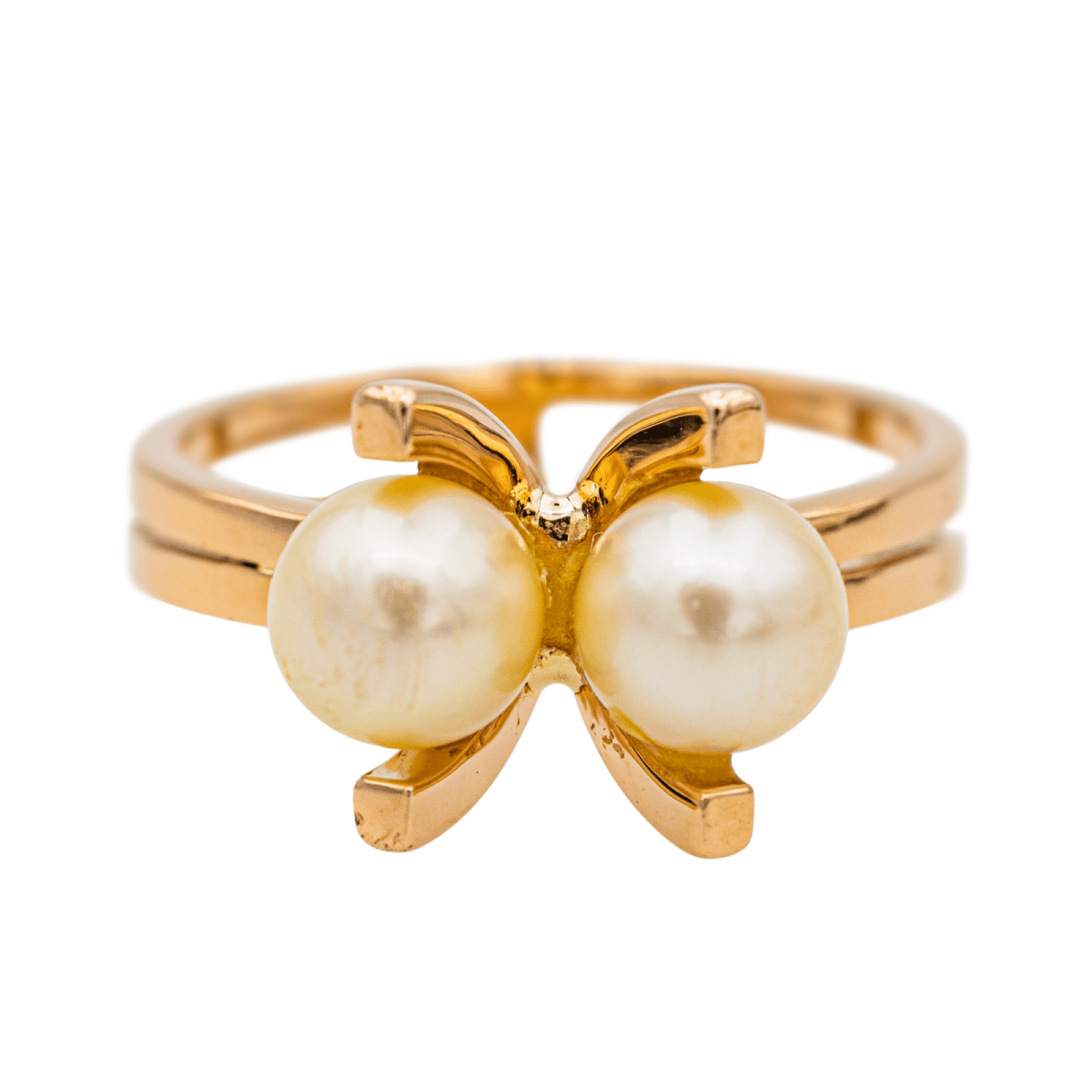 Bague en or rose et perles - Castafiore