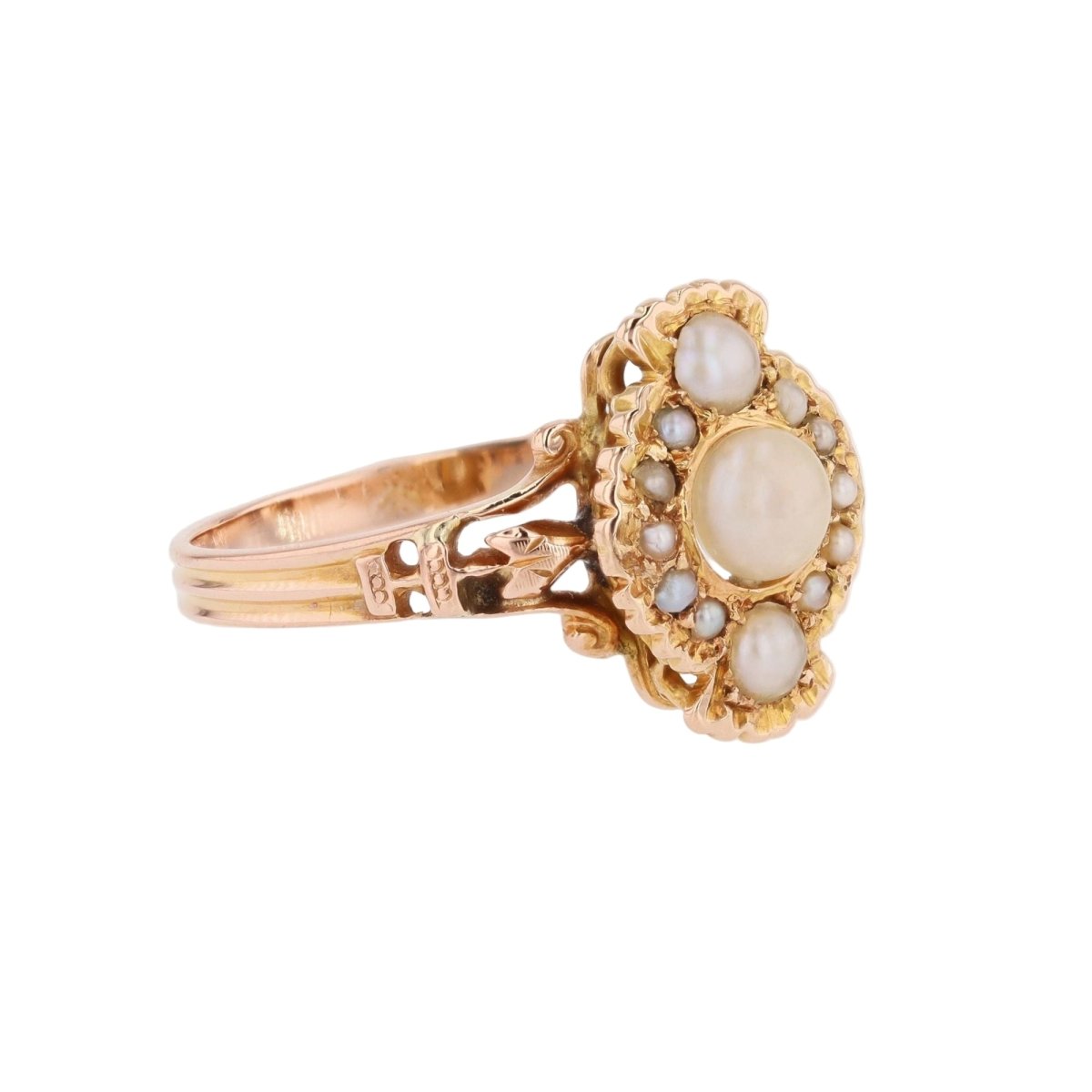 Bague en or rose et perles - Castafiore