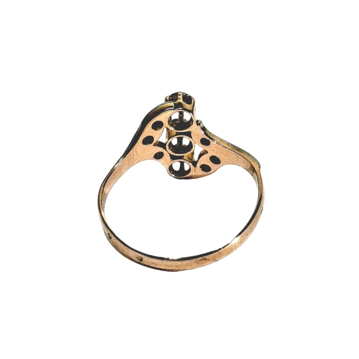 Bague en or rose, or blanc, et diamants - Castafiore