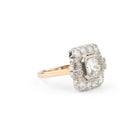 Bague en or rose, platine et diamant - Castafiore