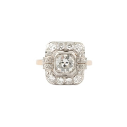 Bague en or rose, platine et diamant - Castafiore