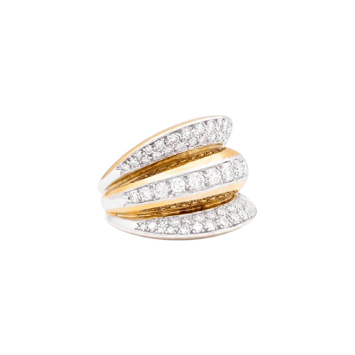 Bague en or rose, platine et diamants - Castafiore