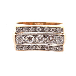 Bague en or rose, platine, et diamants - Castafiore