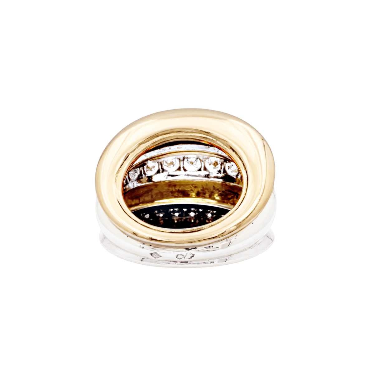 Bague en or rose, platine et diamants - Castafiore