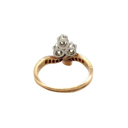 Bague en or rose, platine, perle et diamants - Castafiore