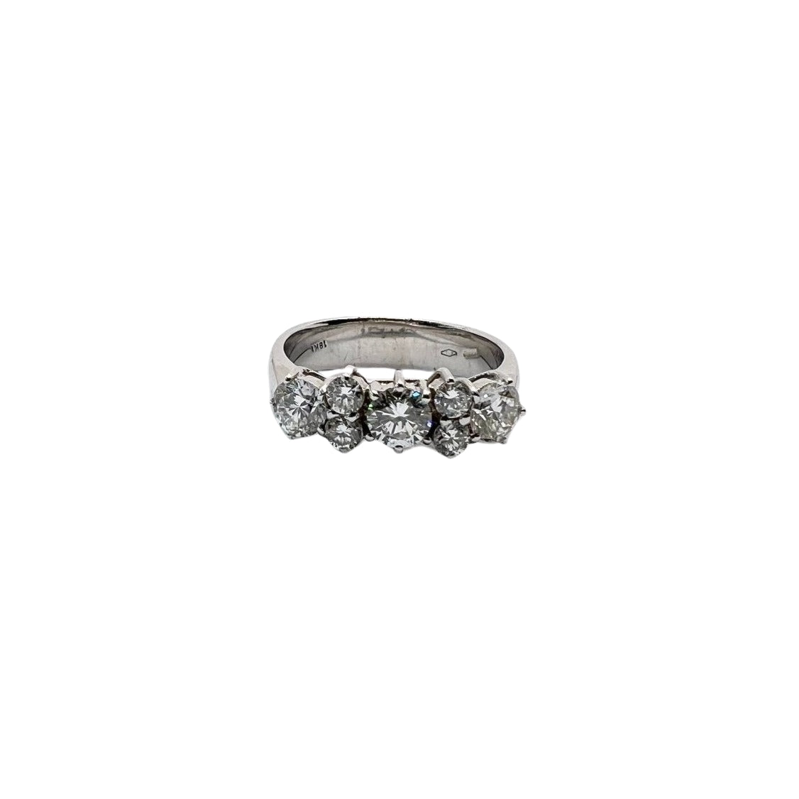 Bague en or sertie de diamants naturels, signée Crivelli - Castafiore