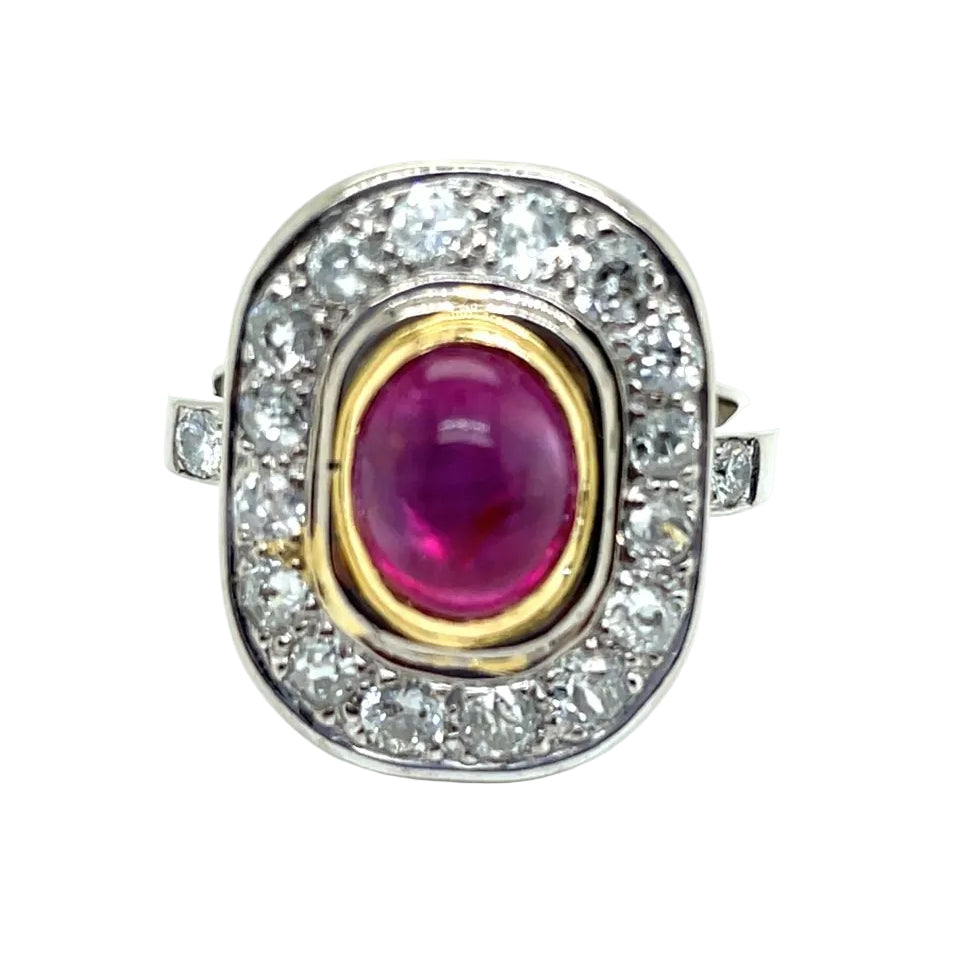 Bague en ors de couleurs et rubis - Castafiore
