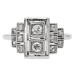 Bague en platine et diamant - Castafiore