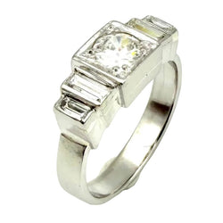 Bague en platine et diamants - Castafiore