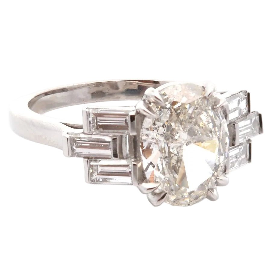 Ring diamond 2.03cts in paltinium