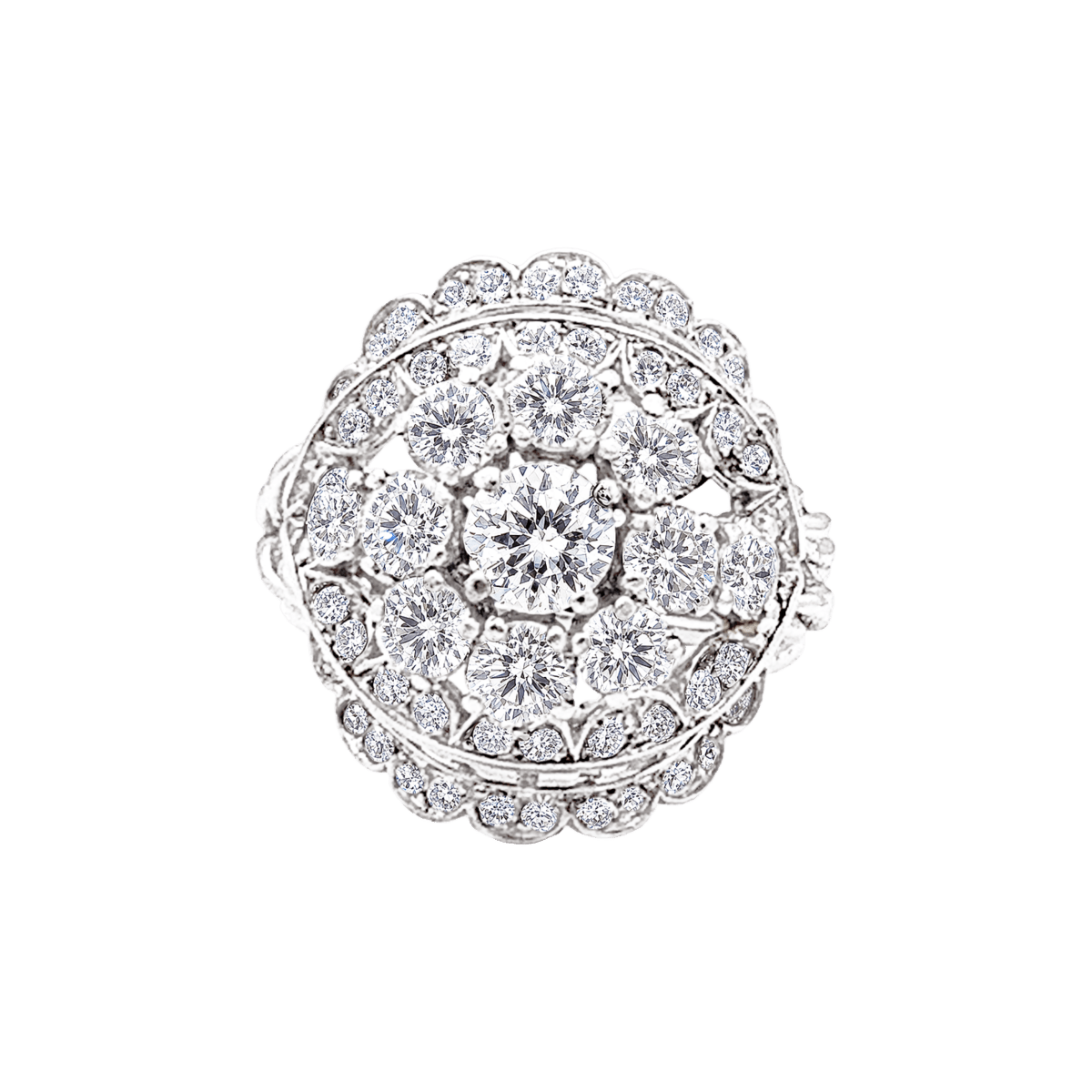 Bague en platine et diamants - Castafiore