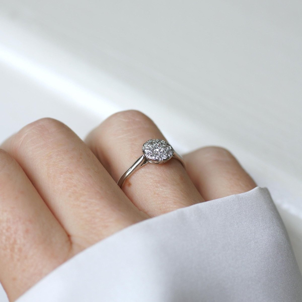 Bague en platine et diamants - Castafiore