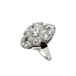 Bague en platine et diamants - Castafiore