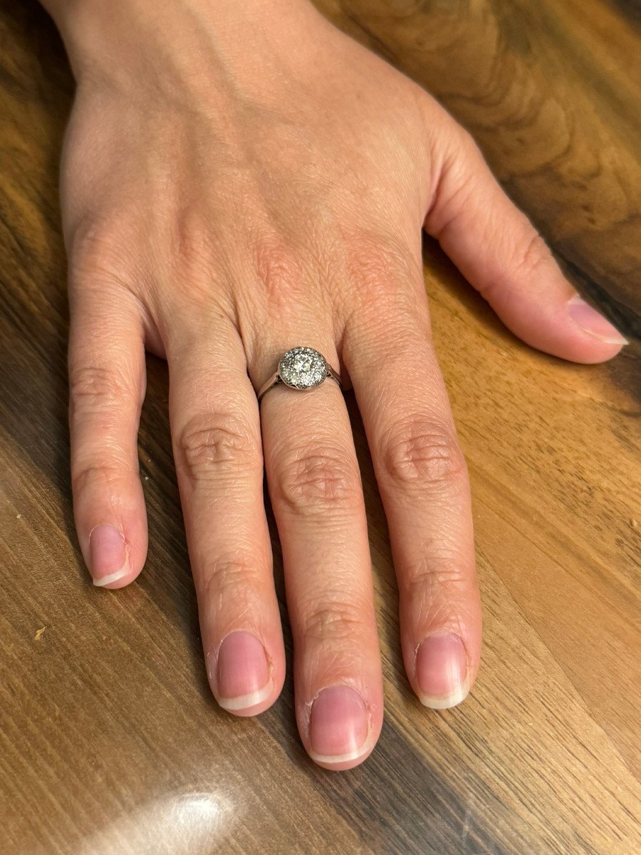 Bague En Platine Et Diamants - Castafiore