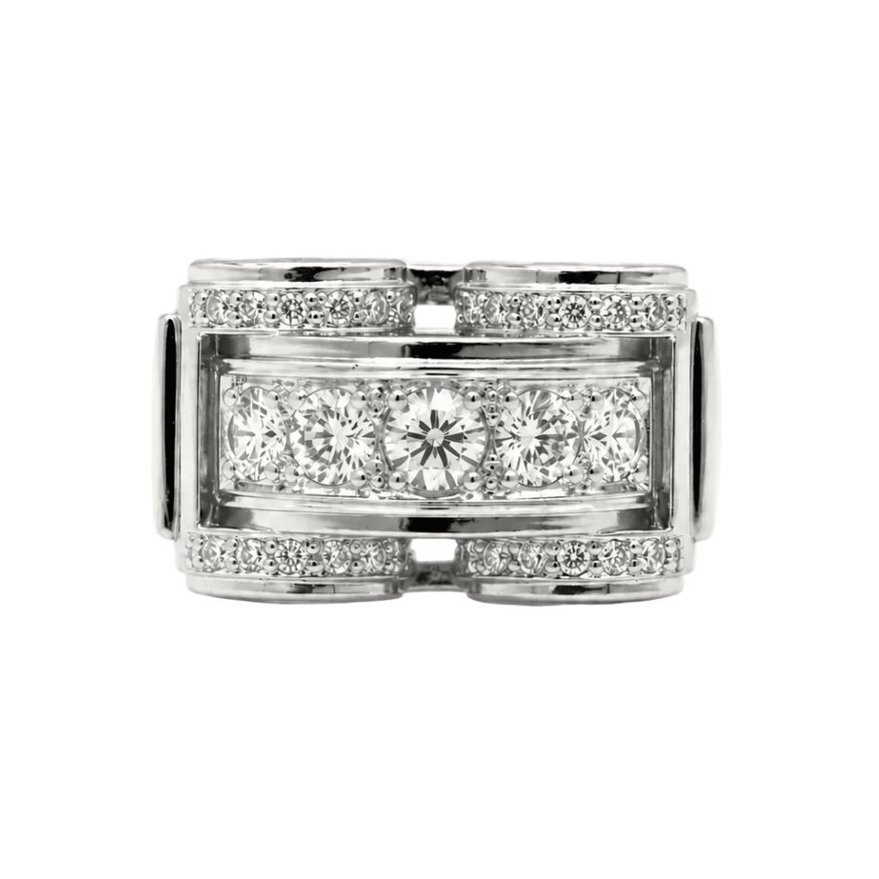 Bague en platine et diamants - Castafiore