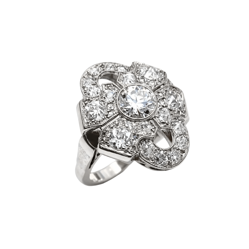 Bague en platine et diamants - Castafiore