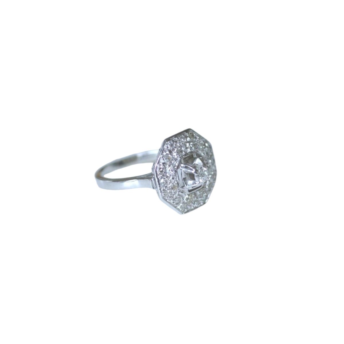 Bague en platine et diamants - Castafiore