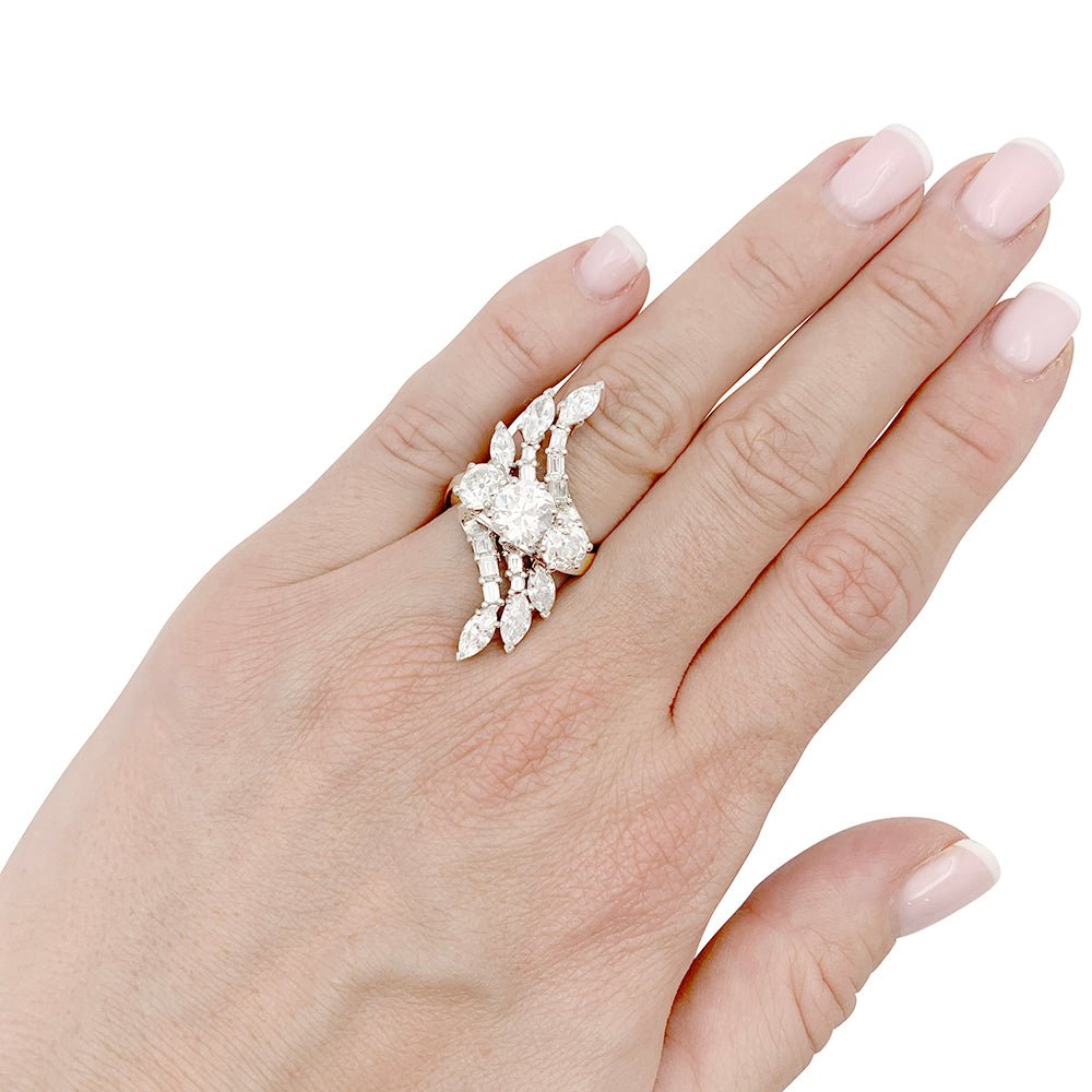 Bague en platine et diamants - Castafiore
