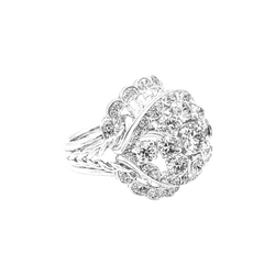 Bague en platine et diamants - Castafiore