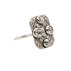 Bague en platine et diamants - Castafiore