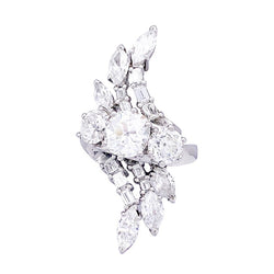 Bague en platine et diamants - Castafiore