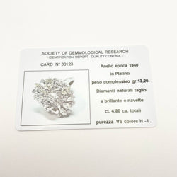 Bague en platine et diamants - Castafiore