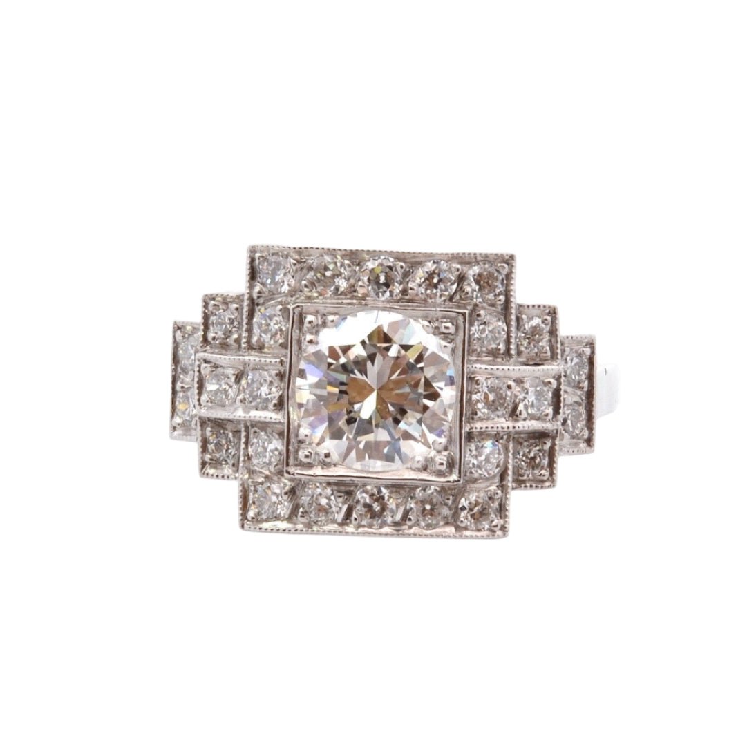 Bague en platine et diamants - Castafiore