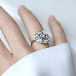 Bague en platine et diamants - Castafiore