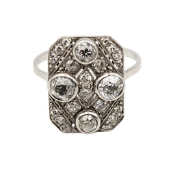 Bague en platine et diamants - Castafiore