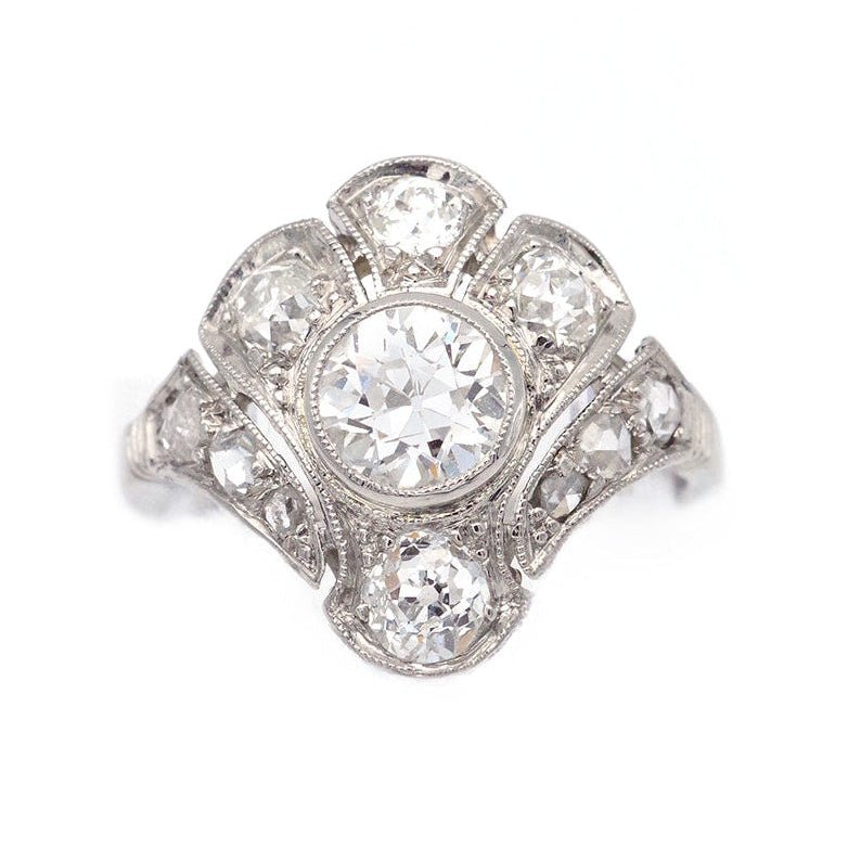 Bague en platine et diamants - Castafiore