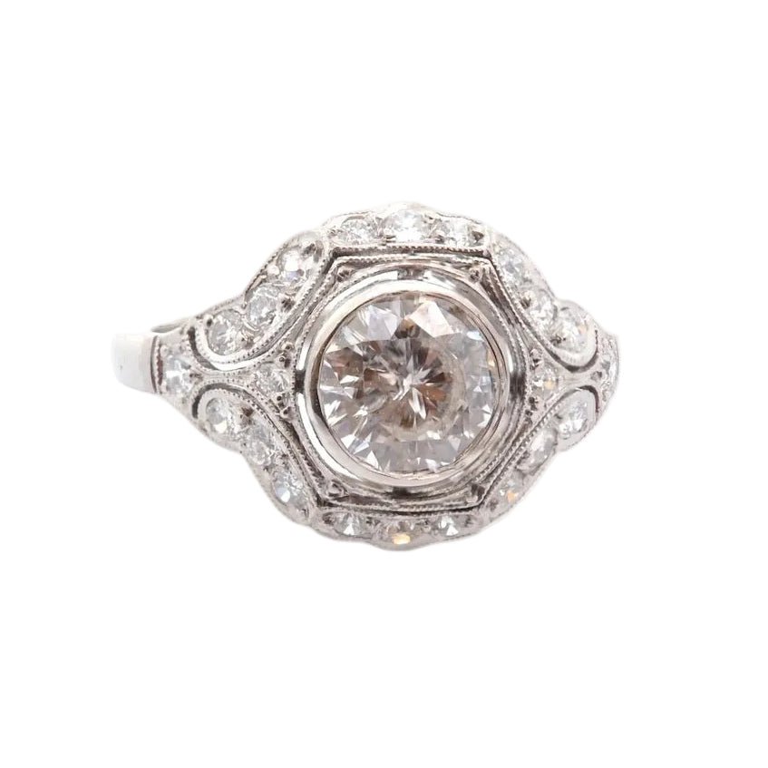 Bague en platine et diamants - Castafiore