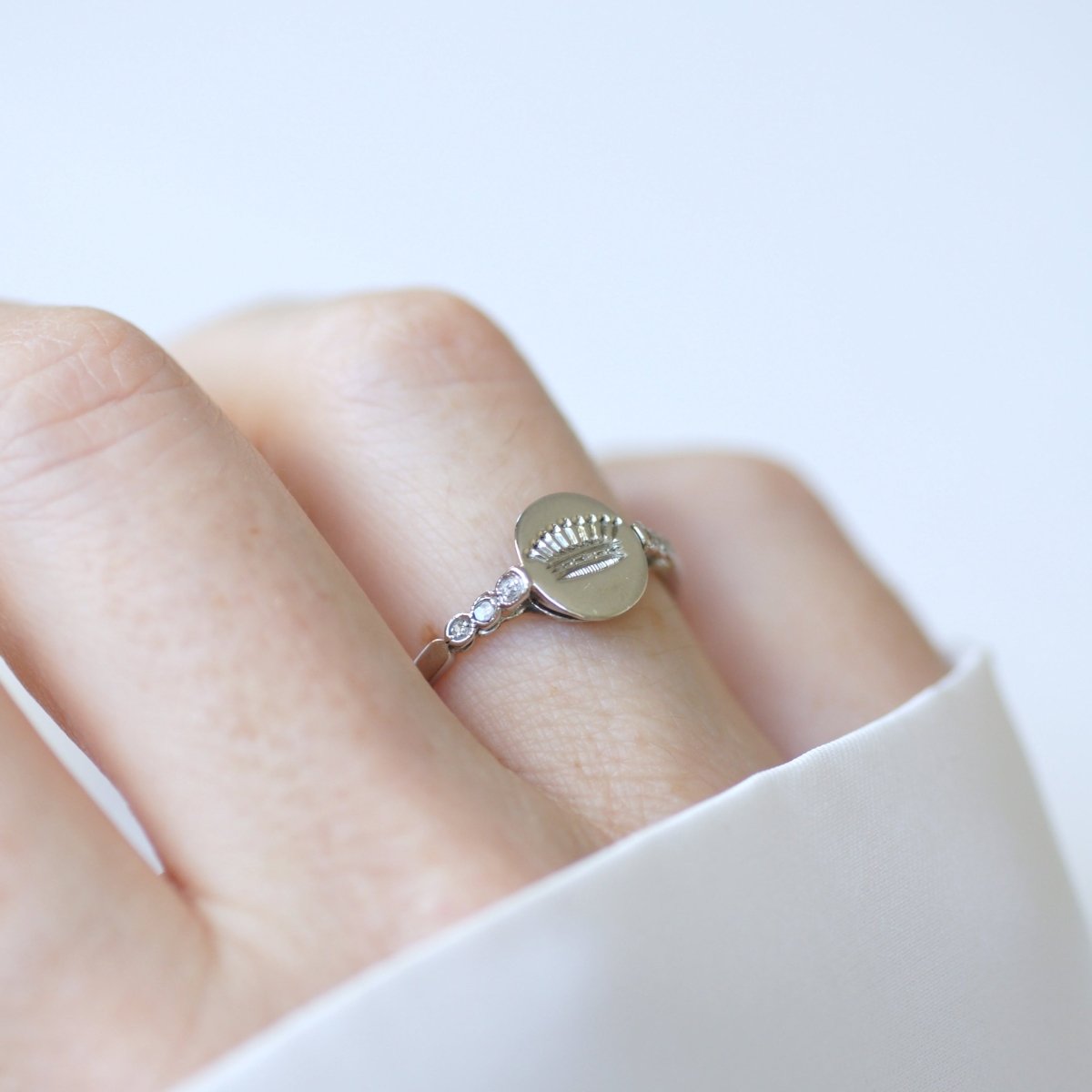 Bague en platine et diamants - Castafiore