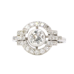 Bague en platine et diamants - Castafiore