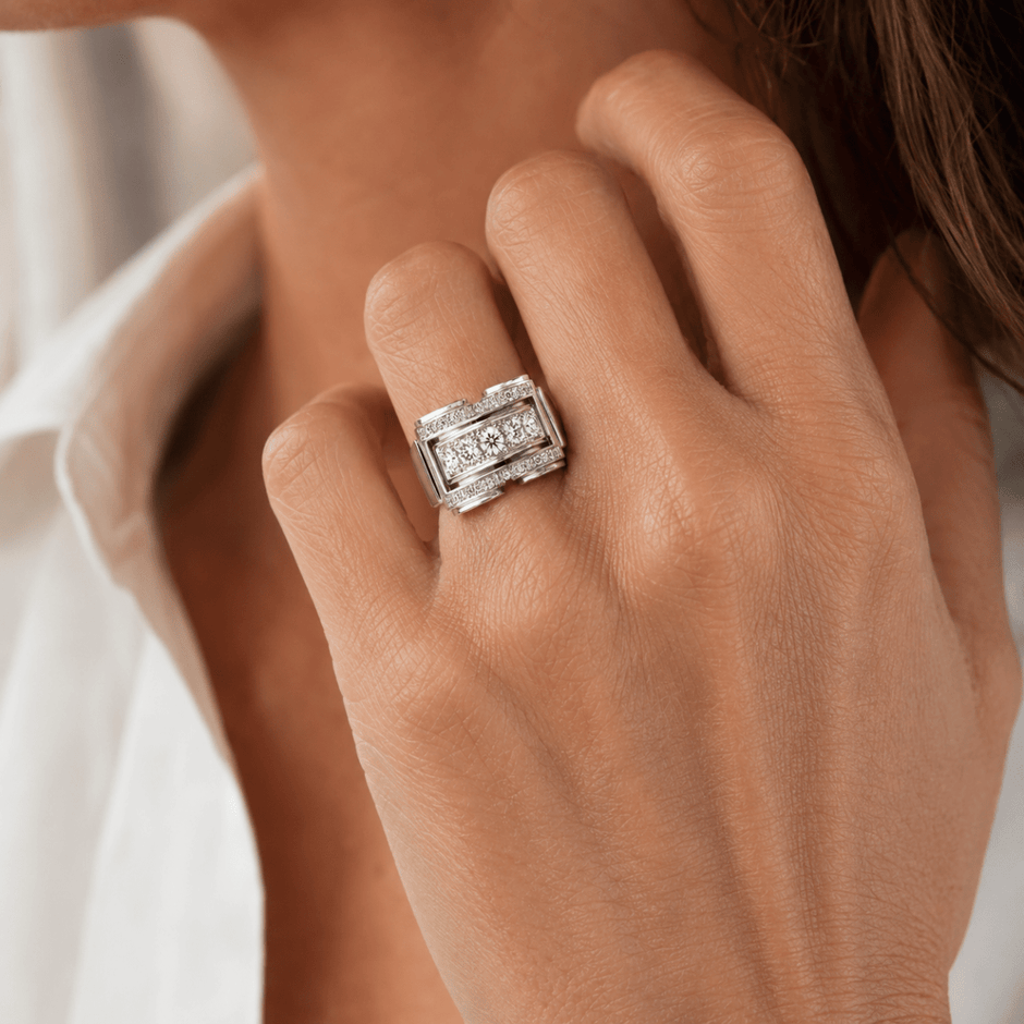 Bague tank vintage & d'occasion | Castafiore