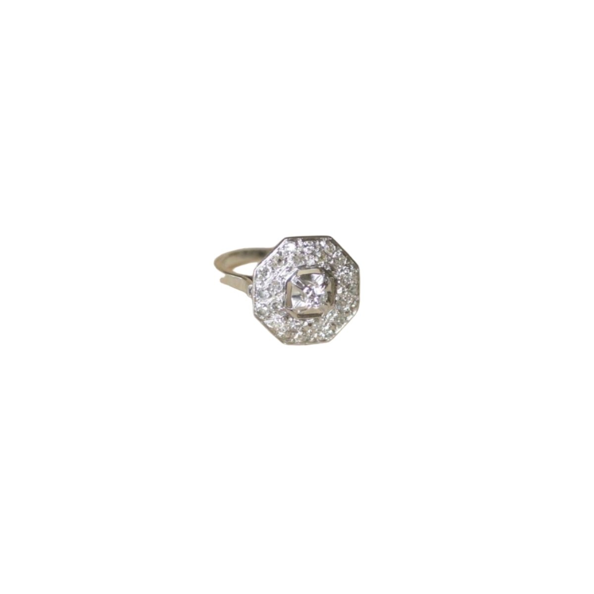 Bague en platine et diamants - Castafiore