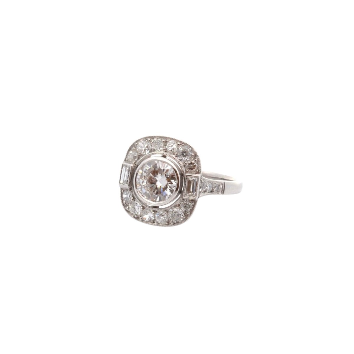 Bague en platine et diamants - Castafiore