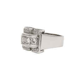 Bague en platine et diamants - Castafiore