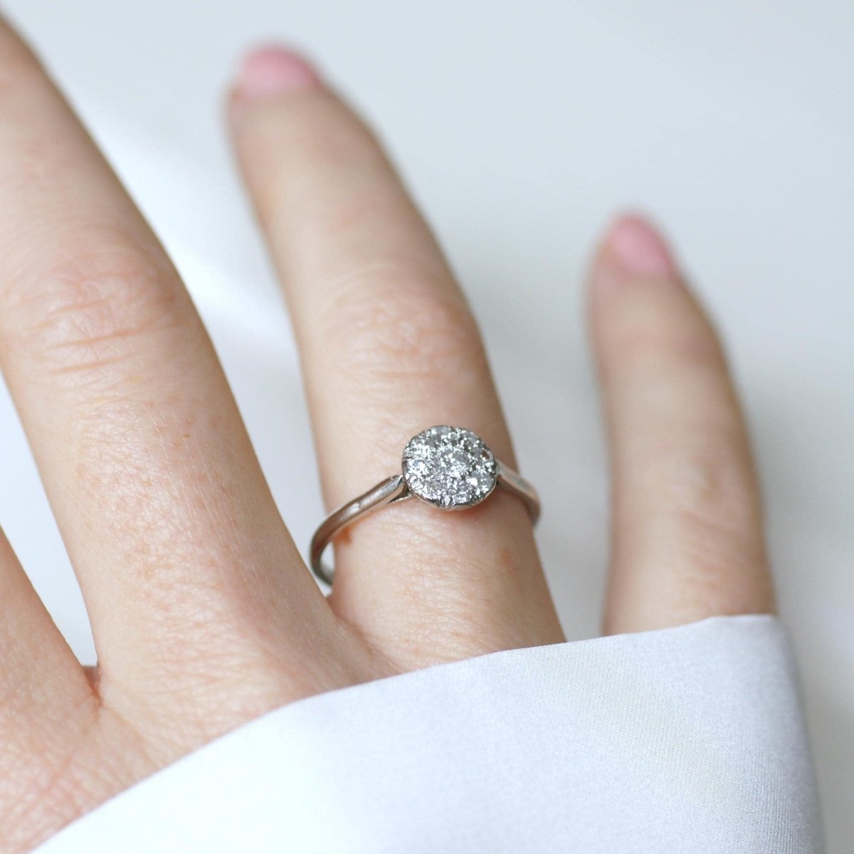 Bague en platine et diamants - Castafiore