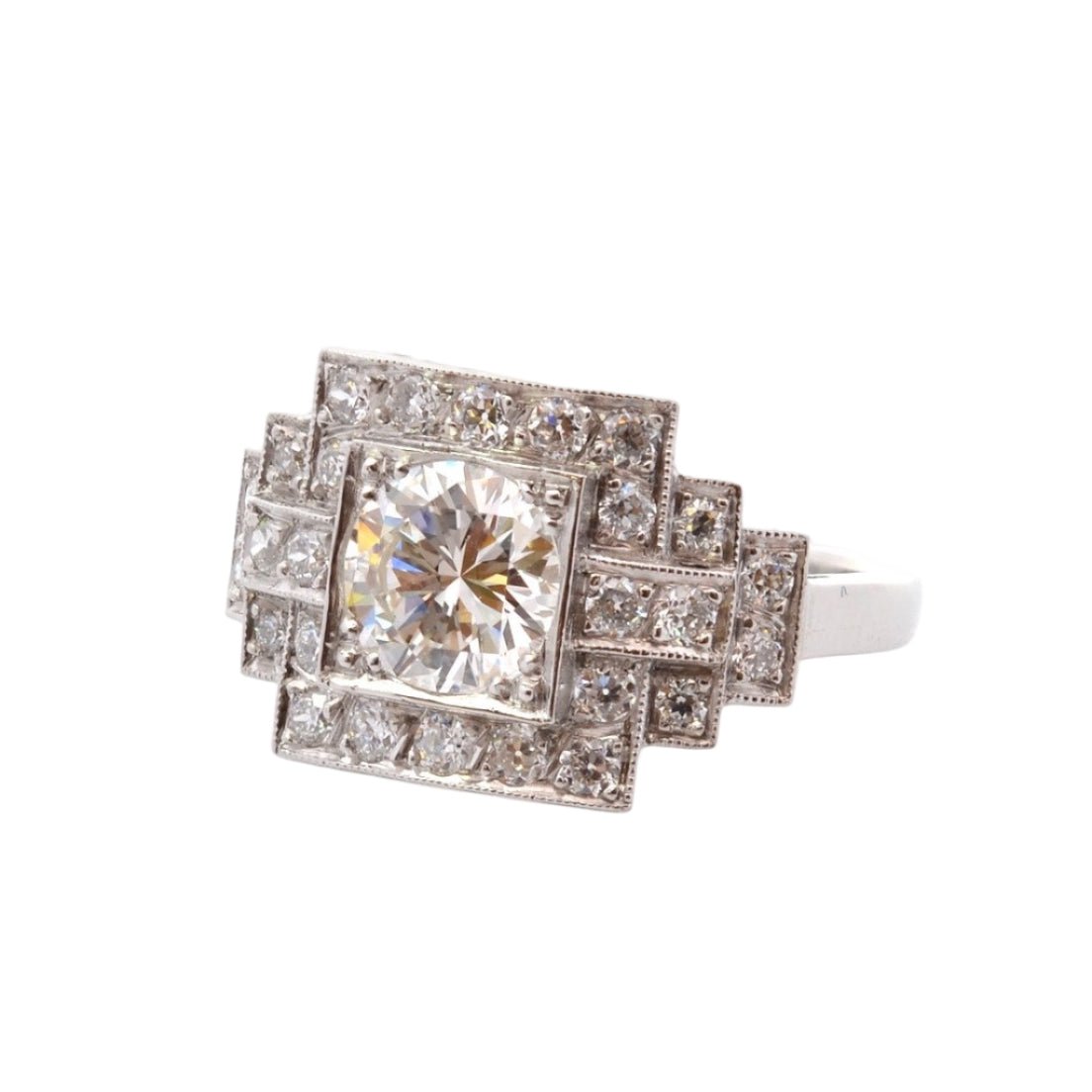 Bague en platine et diamants - Castafiore