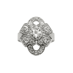 Bague en platine et diamants - Castafiore