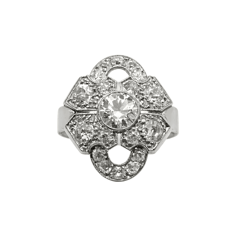Bague en platine et diamants - Castafiore