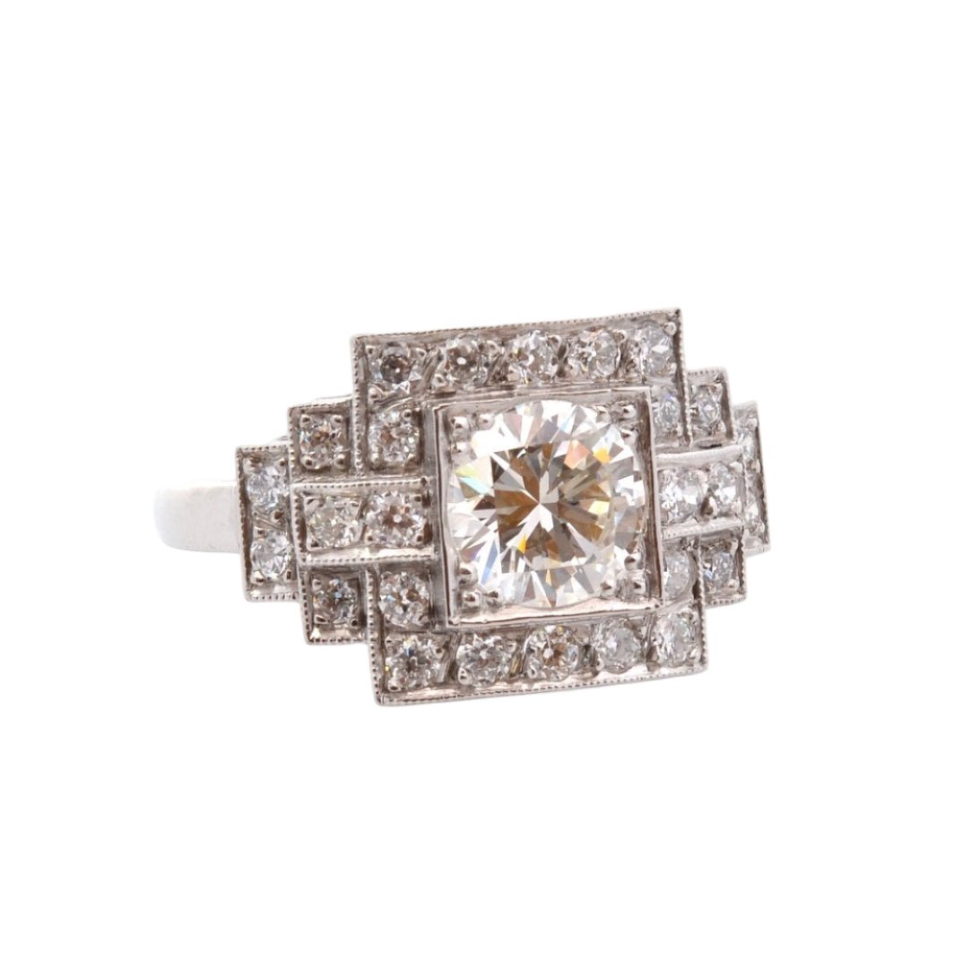 Bague en platine et diamants - Castafiore