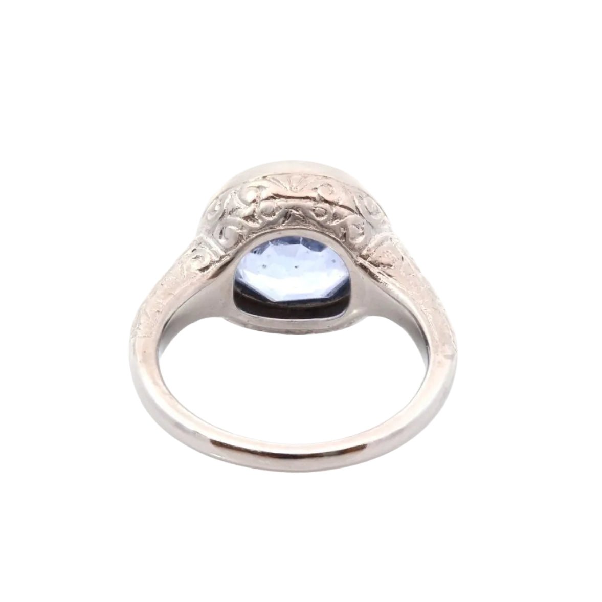 Bague en platine et saphir - Castafiore