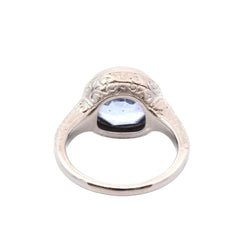 Bague en platine et saphir - Castafiore