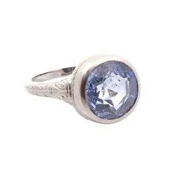 Bague en platine et saphir - Castafiore